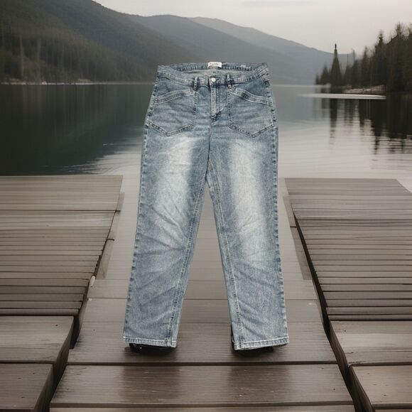 Nicole Miller Soho High Rise Ankle Slim Jeans 10 (31x26) Blue Stretch Womens - Picture 1 of 9